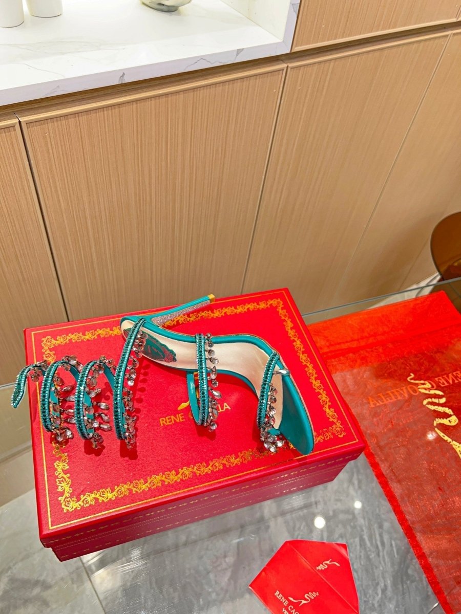 Sandales à brides en cristal Cleo