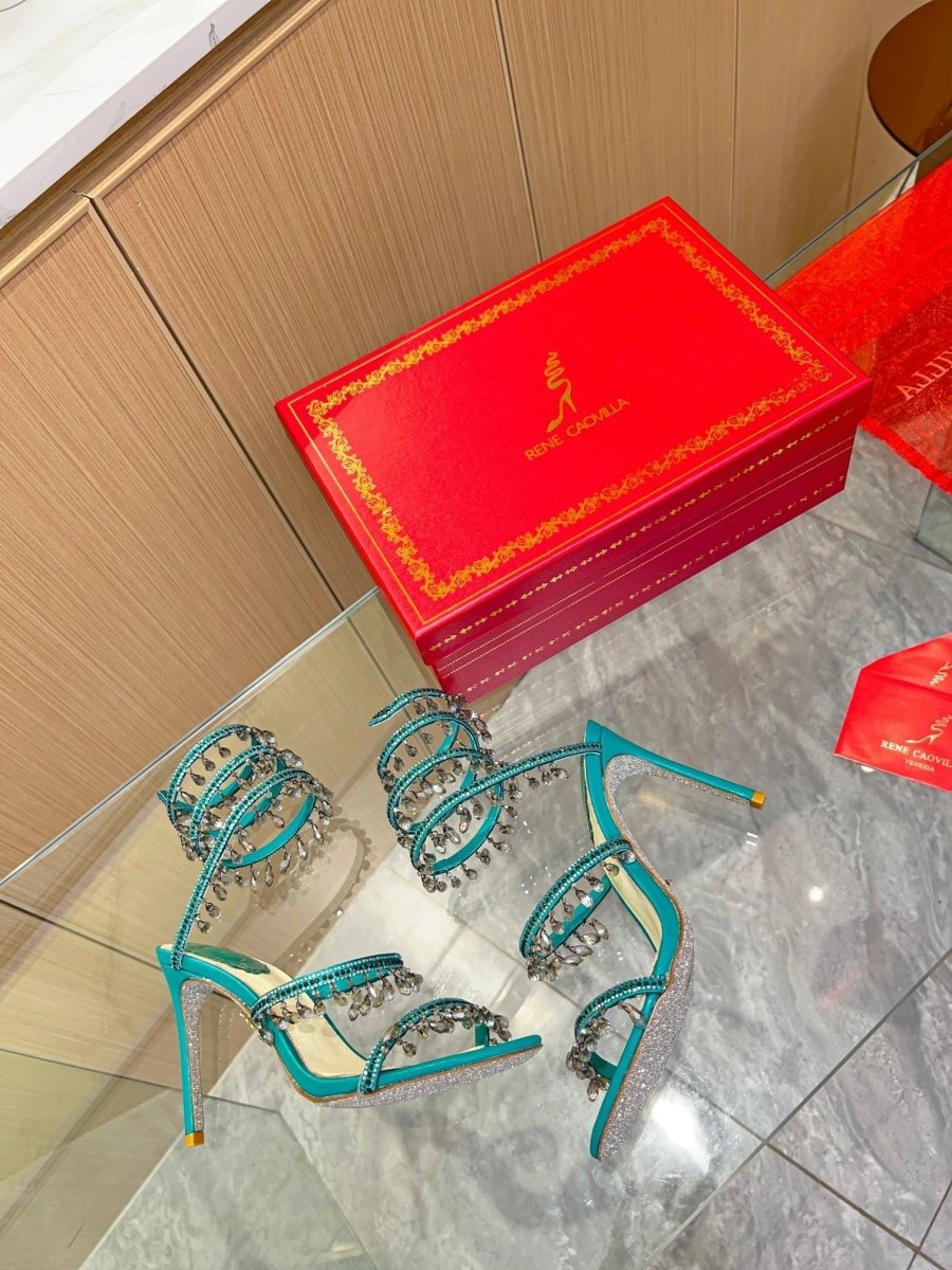 Sandales à brides en cristal Cleo