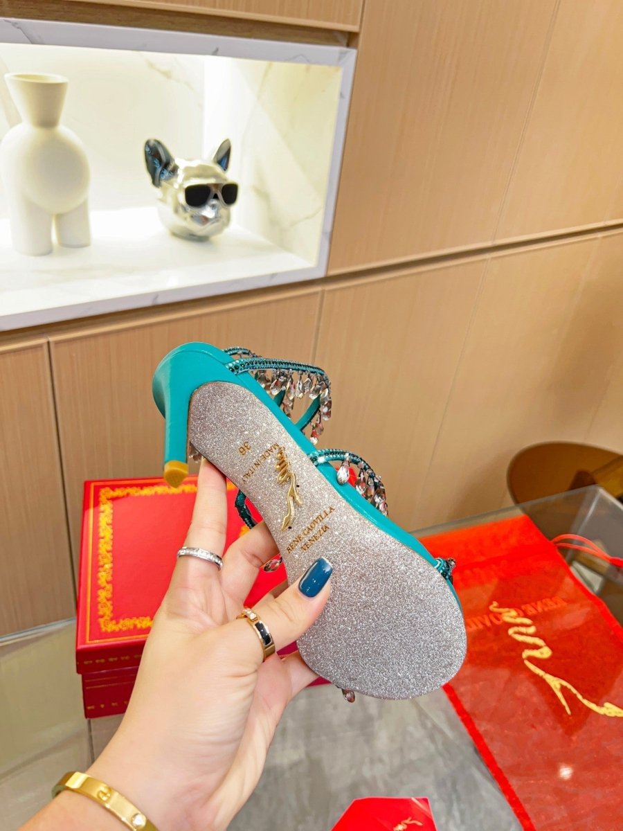 Sandales à brides en cristal Cleo