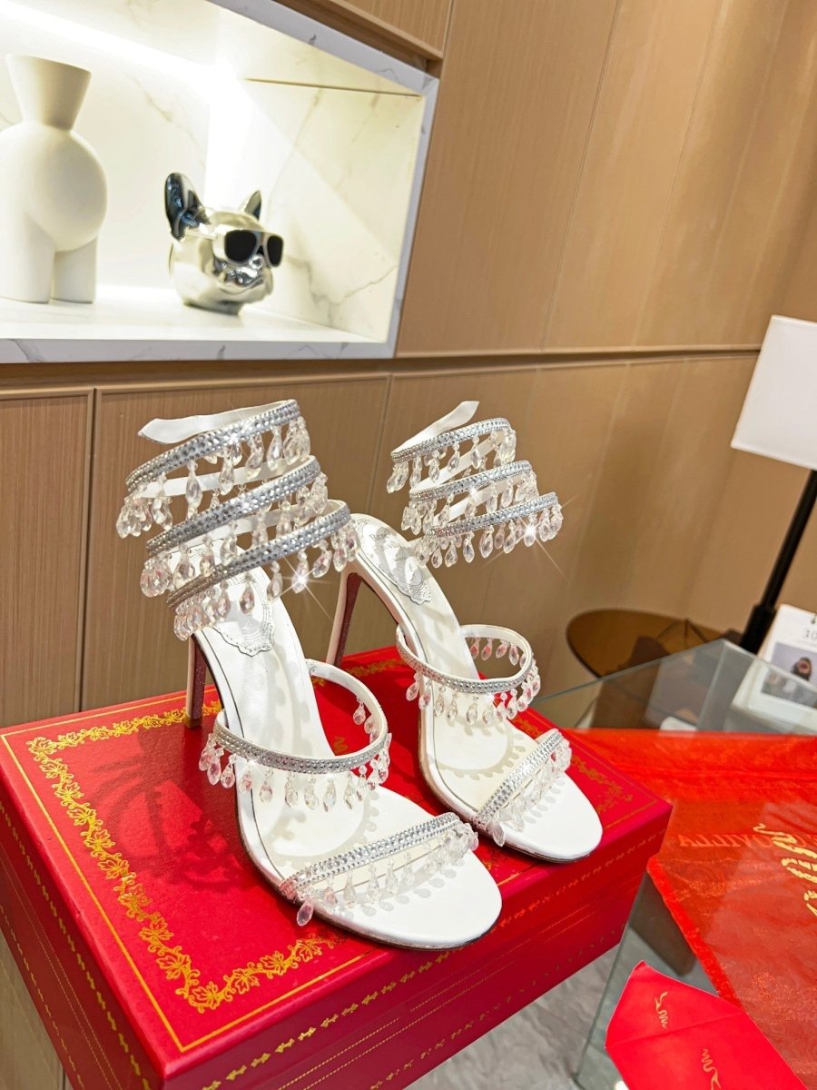 Sandales à brides en cristal Cleo