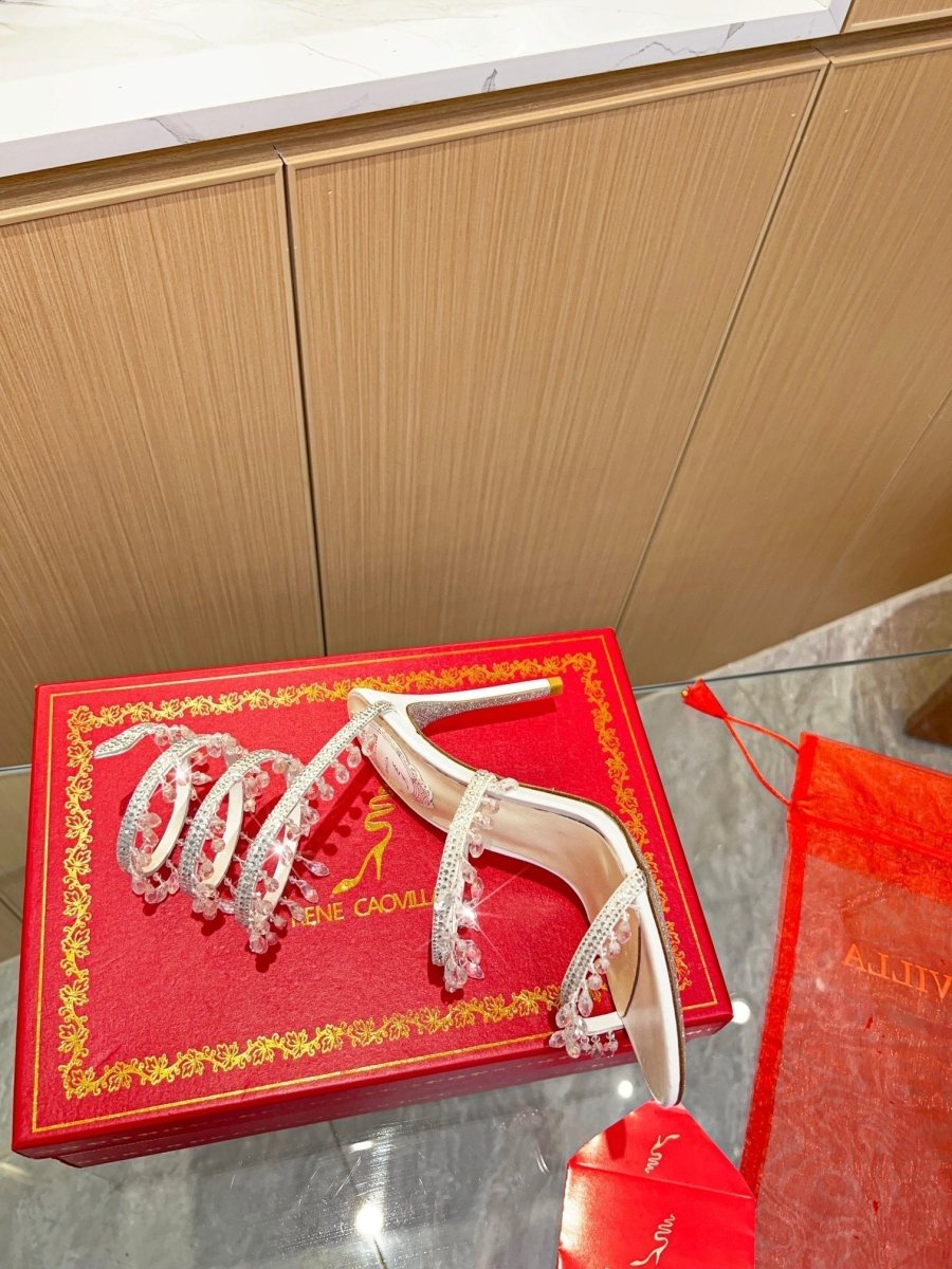 Sandales à brides en cristal Cleo