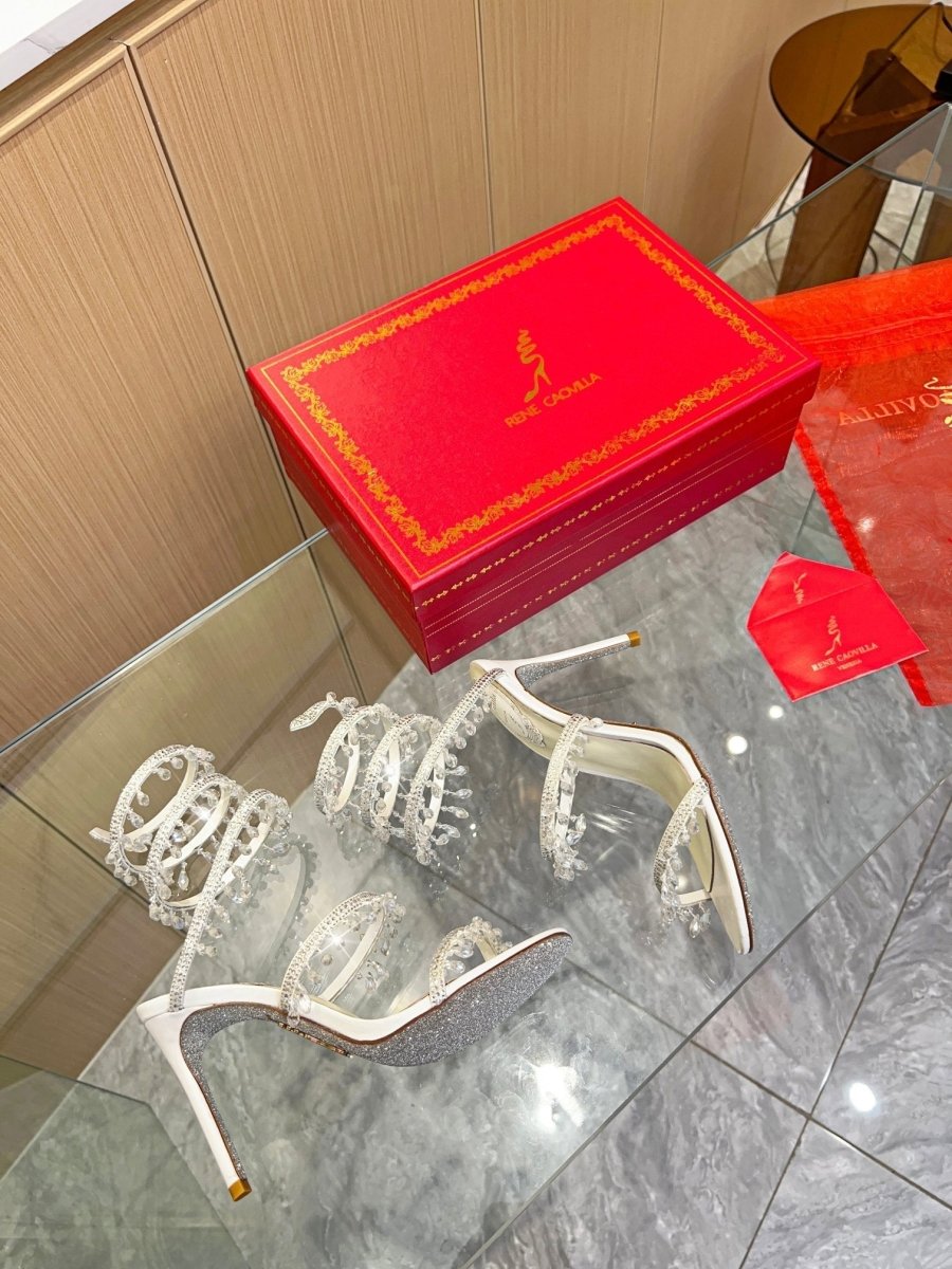 Sandales à brides en cristal Cleo