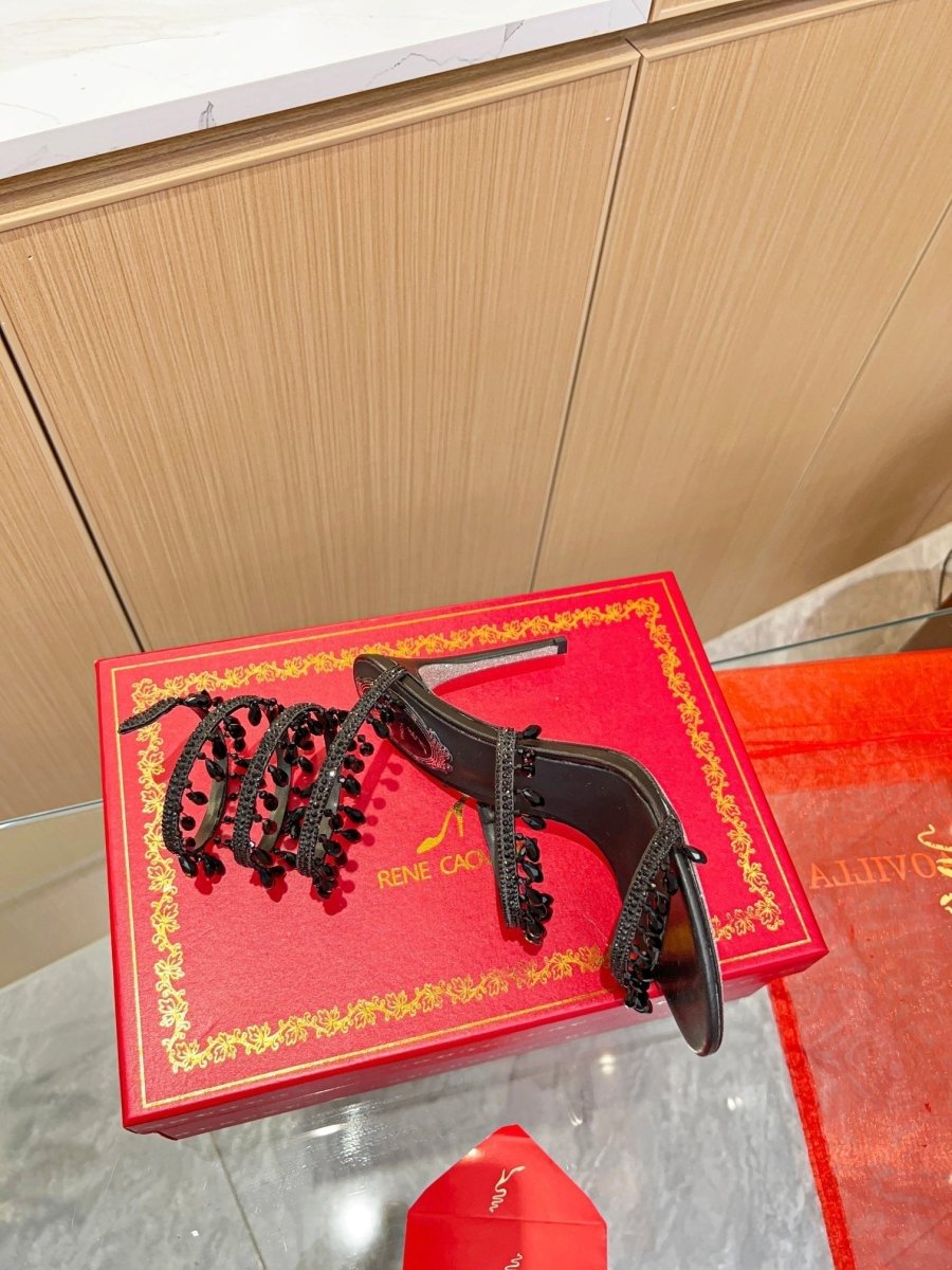 Sandales à brides en cristal Cleo