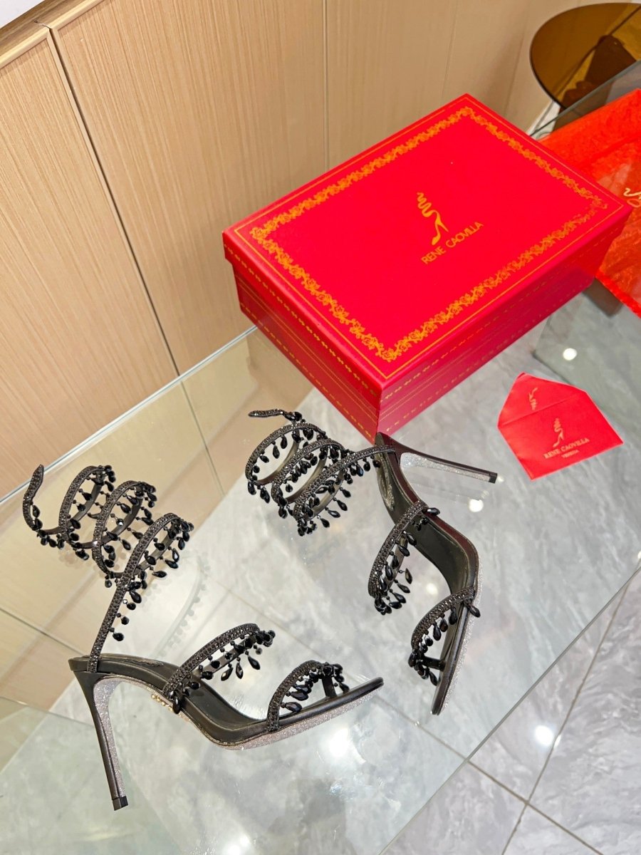 Sandales à brides en cristal Cleo