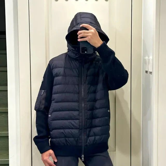 Sweat à capuche hybride en maille duveteuse