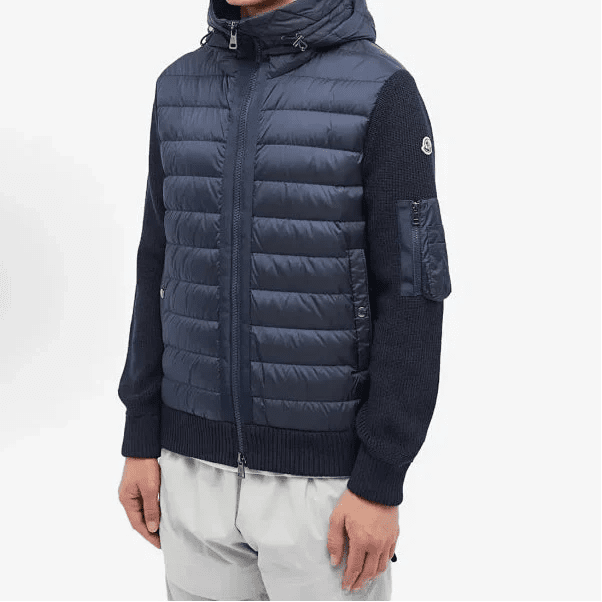 Sweat à capuche hybride en maille duveteuse