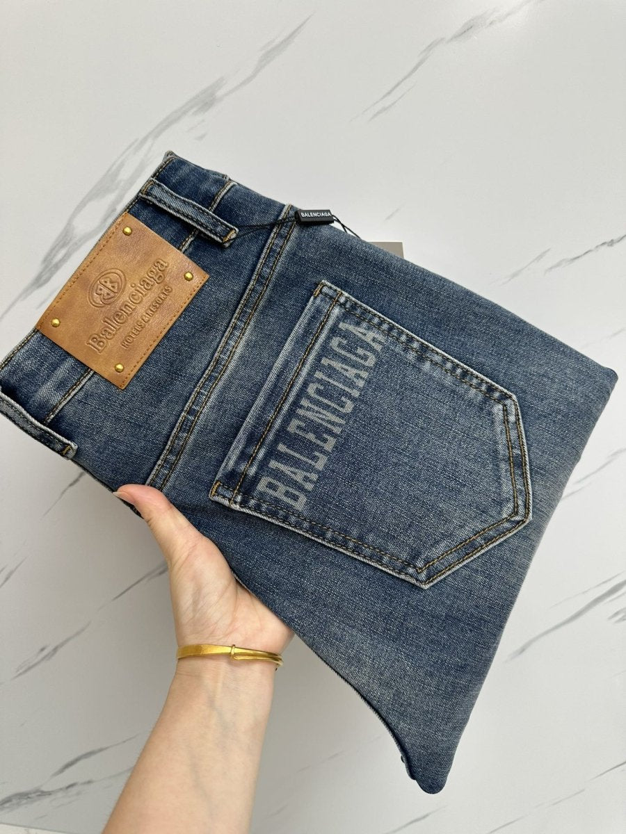 Jeans en denim délavé de marque pour hommes