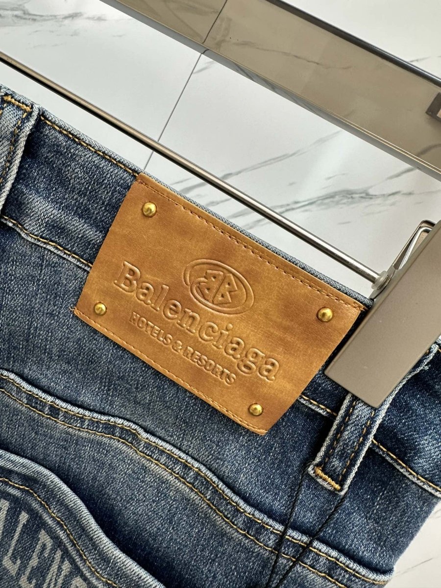 Jeans en denim délavé de marque pour hommes